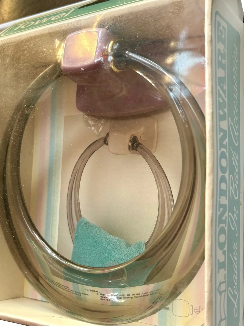 Vintage 80’s Towel Rings Londonware NOS Set of 2